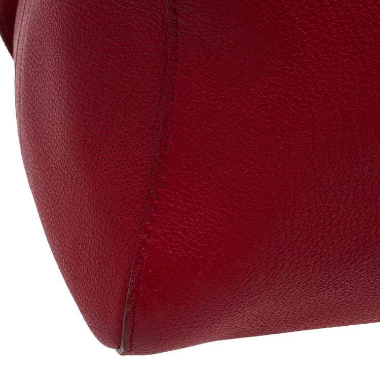 Pre Owned Givenchy Red Leather Medium Antigona Satchel Bag