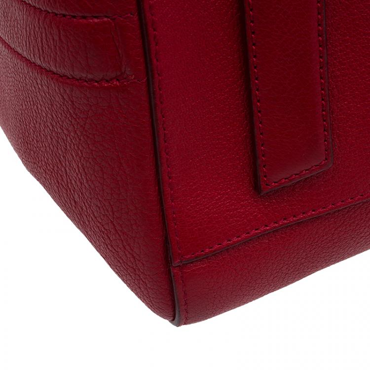 Pre Owned Givenchy Red Leather Medium Antigona Satchel Bag