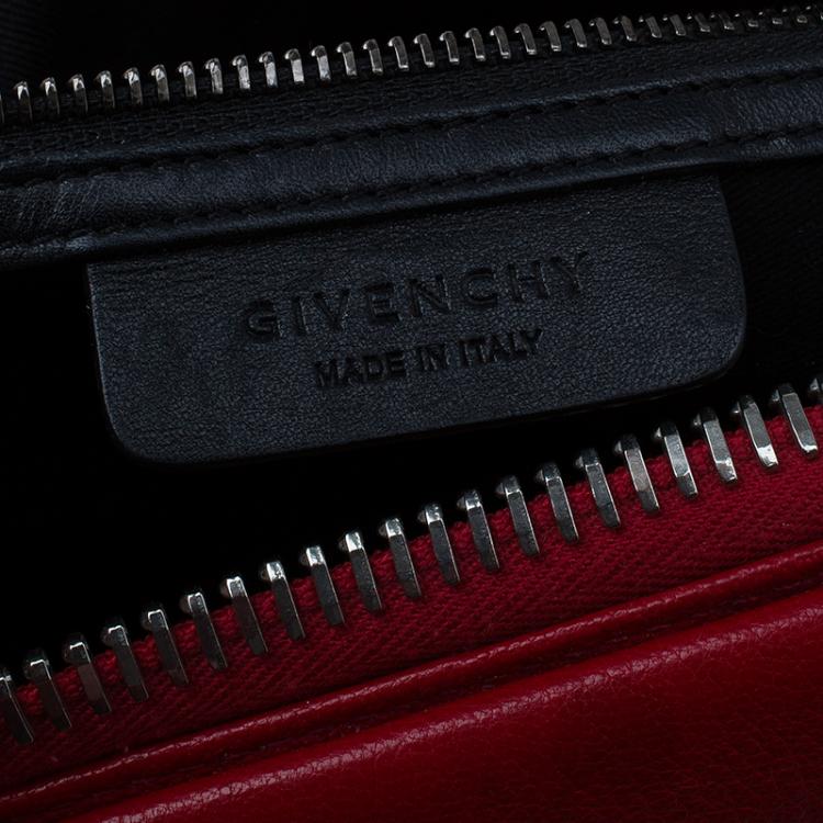 Pre Owned Givenchy Red Leather Medium Antigona Satchel Bag