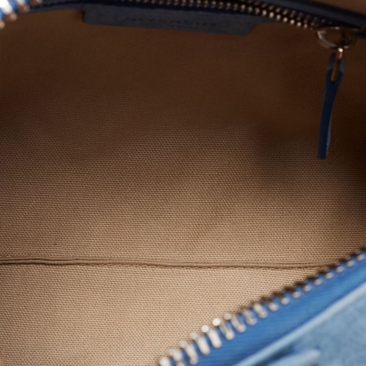Pre Owned Givenchy Light Blue Nubuck Leather Mini Antigona Satchel