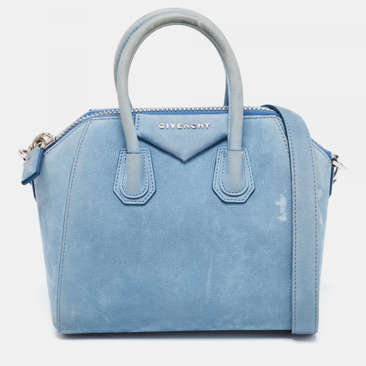 Givenchy Light Blue Nubuck Leather Mini Antigona Satchel Givenchy | The ...