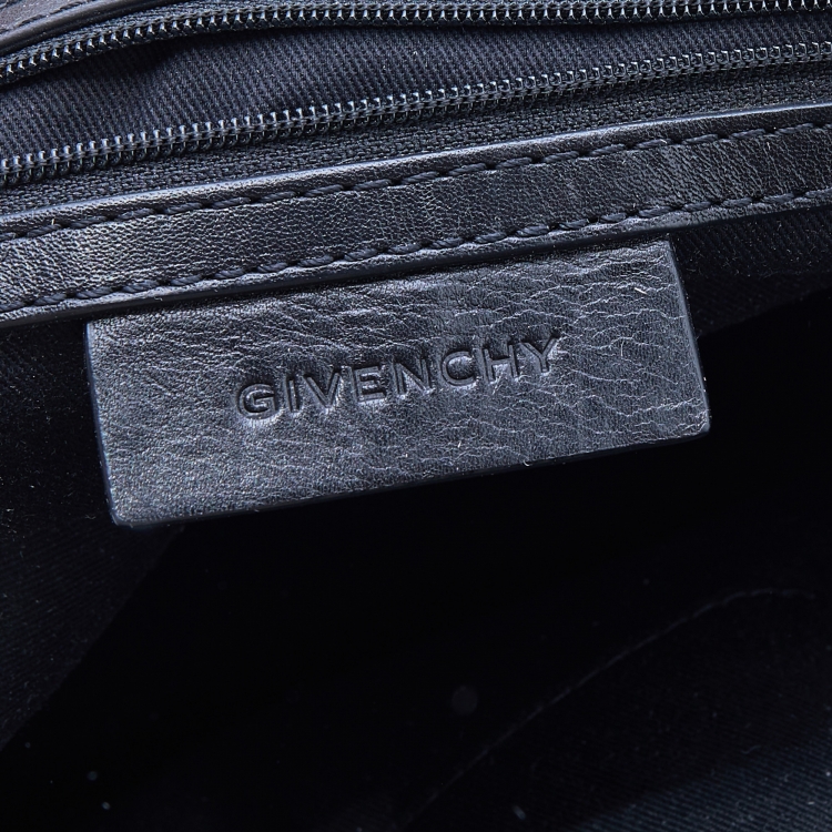 Pre Owned Givenchy Black Monogram Canvas And Leather Satchel