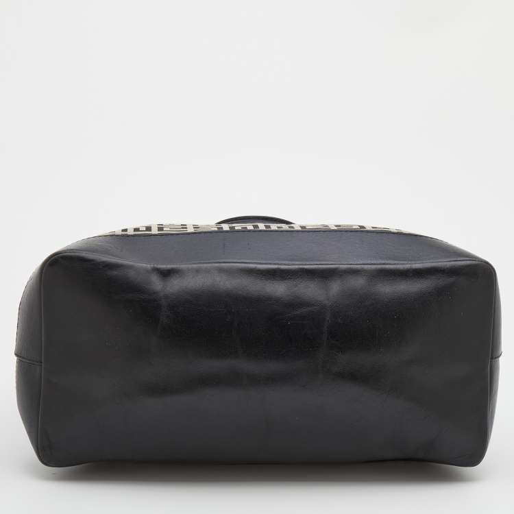 Pre Owned Givenchy Black Monogram Canvas And Leather Satchel