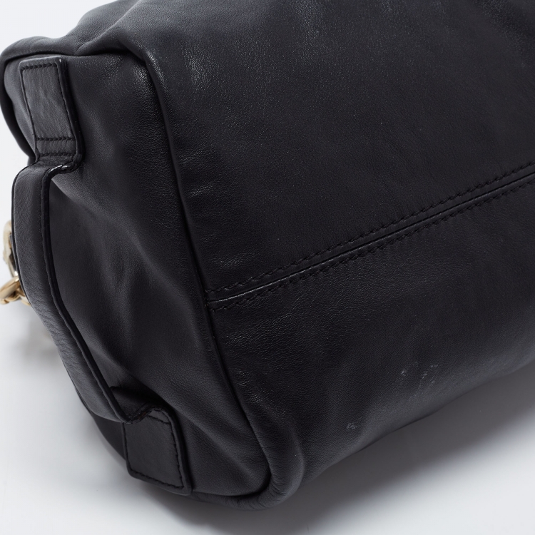 Pre Owned Givenchy Black Leather Satchel