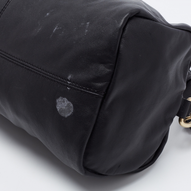 Pre Owned Givenchy Black Leather Satchel