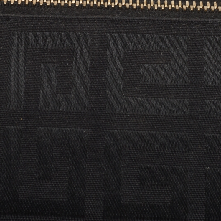 Pre Owned Givenchy Black Signature Canvas and Leather Shoulder Bag