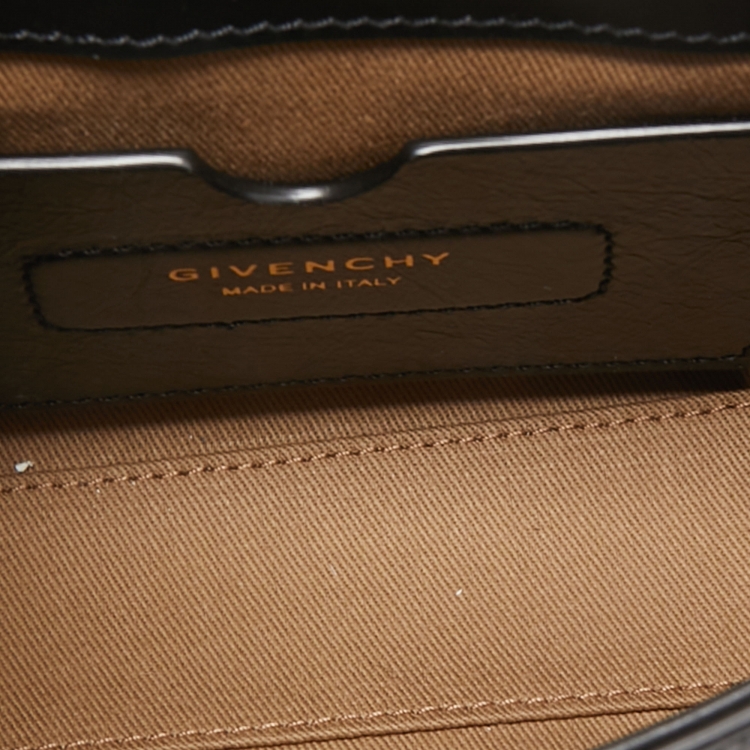 Pre Owned Givenchy Black Glossy Leather Belt Mystic Shoulder Bag