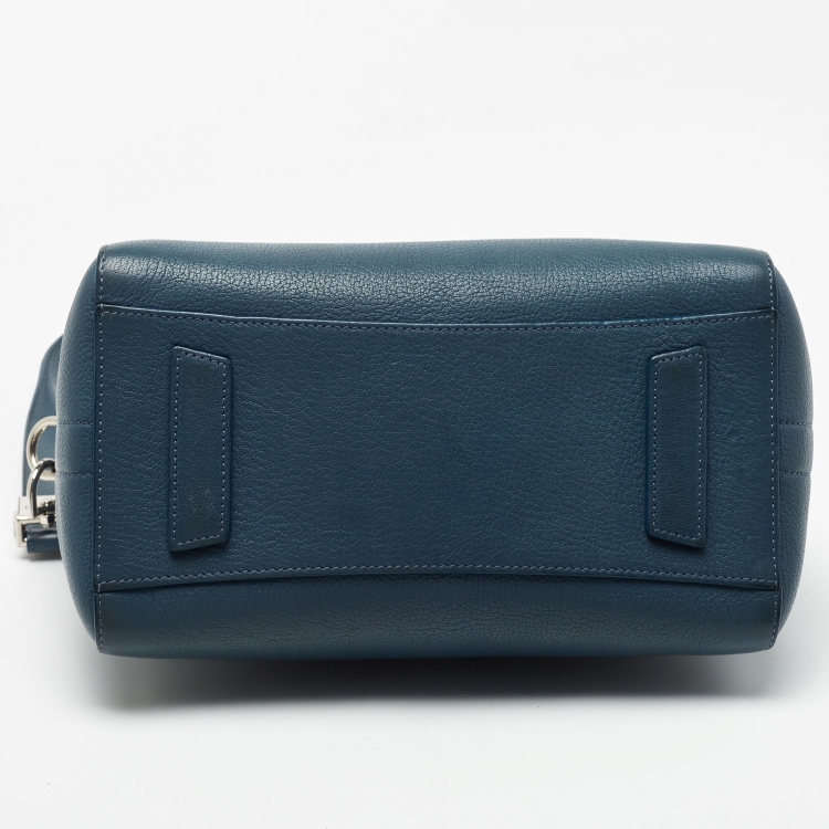 Pre Owned Givenchy Blue Leather Small Antigona Satchel