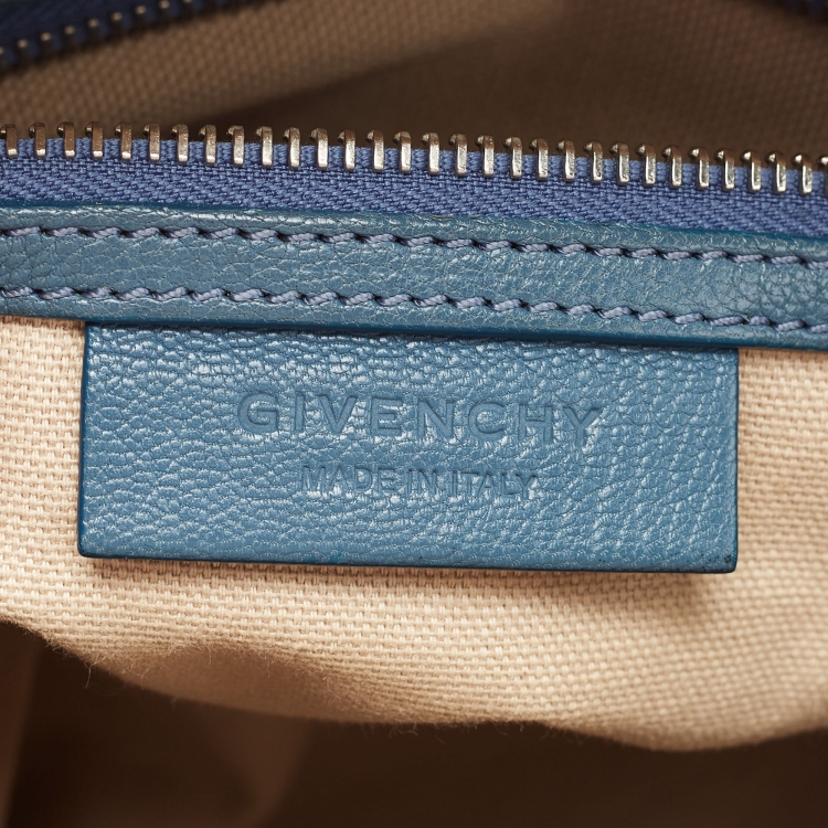 Pre Owned Givenchy Blue Leather Small Antigona Satchel