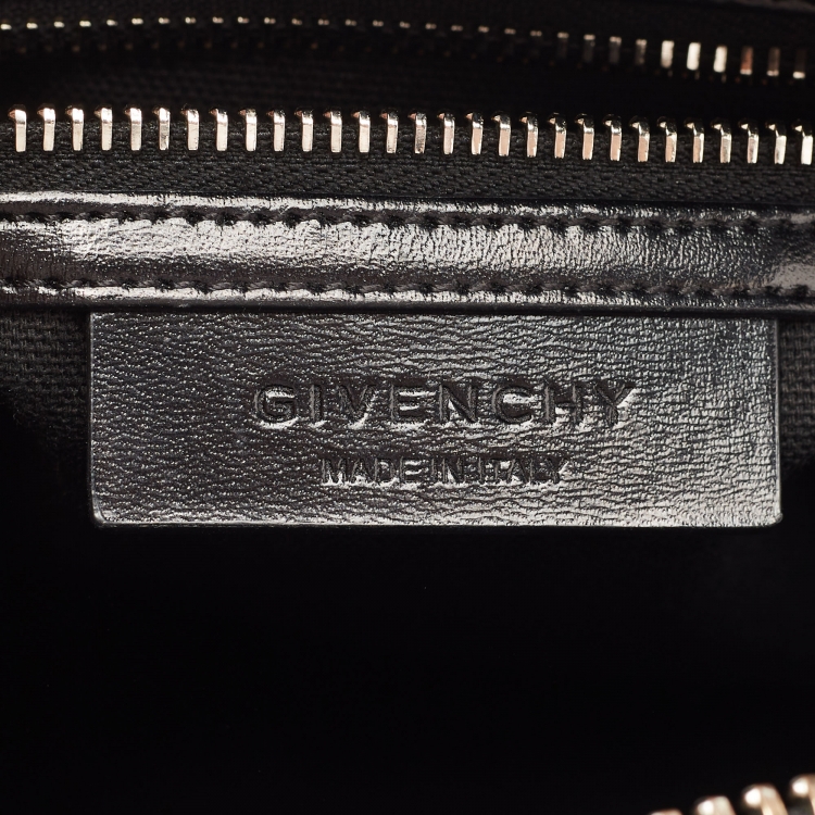 Pre Owned Givenchy Black Glossy Leather Mini Antigona Satchel