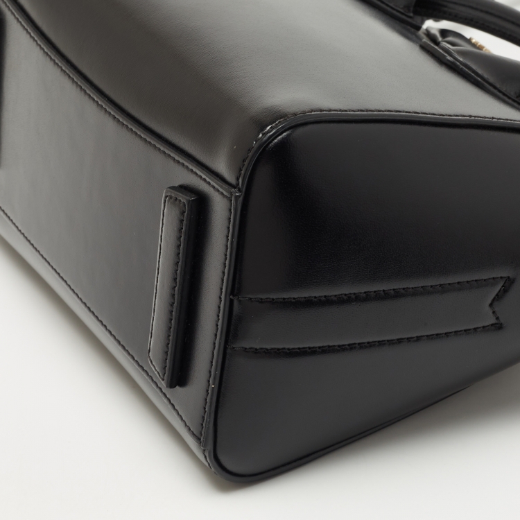 Pre Owned Givenchy Black Glossy Leather Mini Antigona Satchel