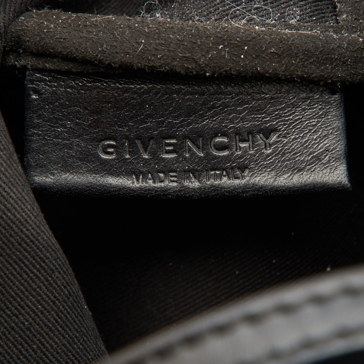 Pre Owned Givenchy Black Coated Canvas and Leather Rottweiler Medium Antigona Tote