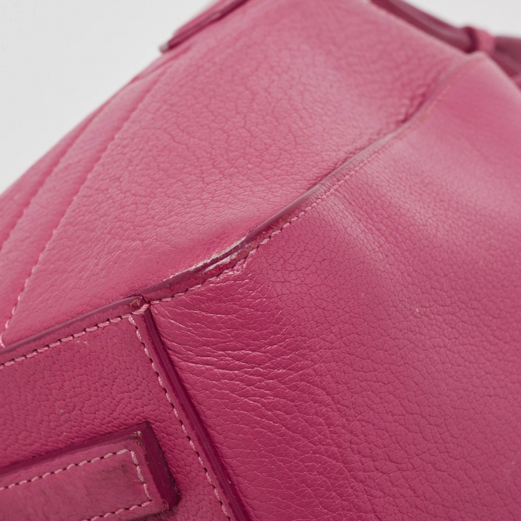 Pre Owned Givenchy Fuchsia Leather Mini Antigona Satchel
