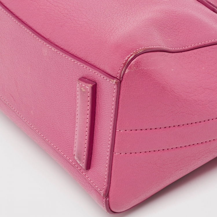 Pre Owned Givenchy Fuchsia Leather Mini Antigona Satchel