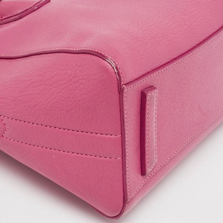 Pre Owned Givenchy Fuchsia Leather Mini Antigona Satchel
