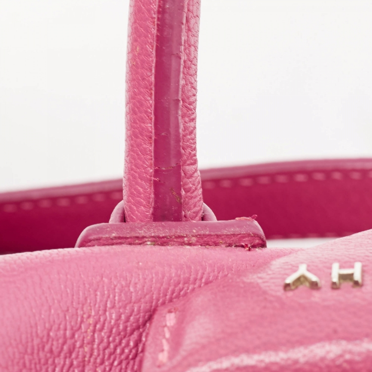 Pre Owned Givenchy Fuchsia Leather Mini Antigona Satchel