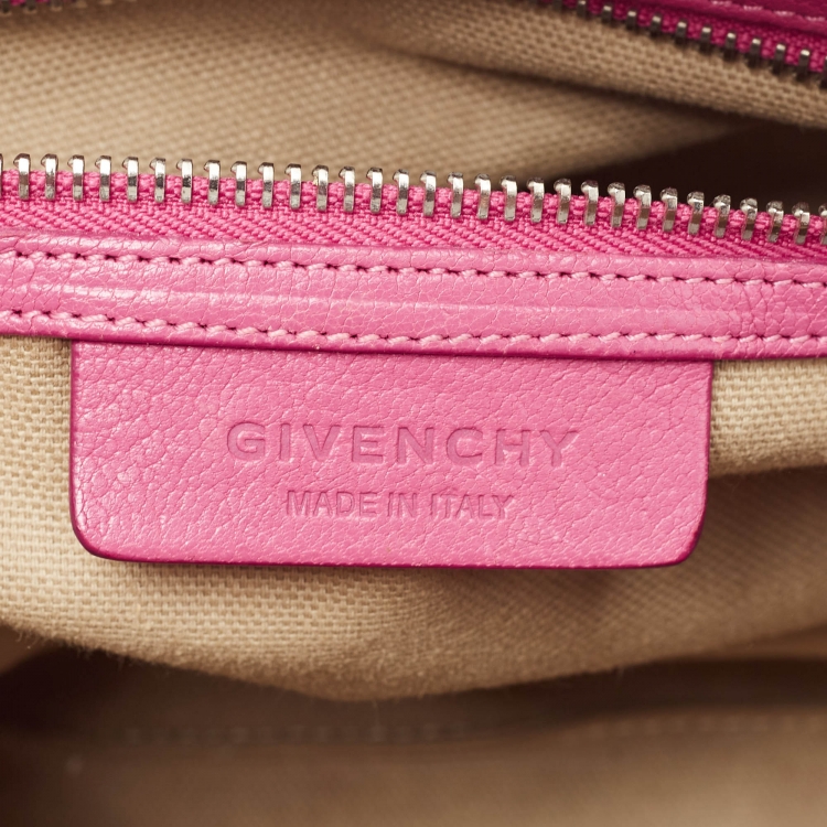 Pre Owned Givenchy Fuchsia Leather Mini Antigona Satchel