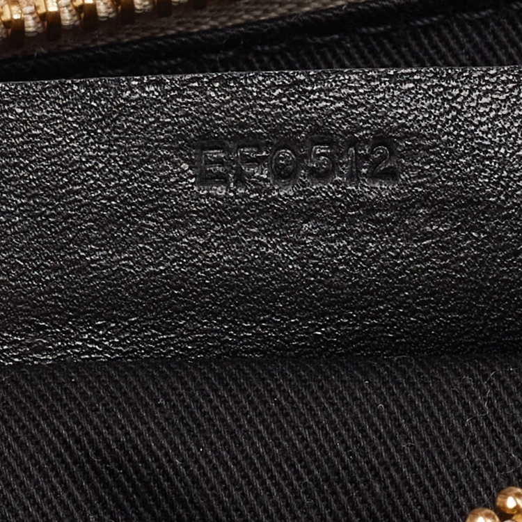 Pre Owned Givenchy Beige Nubuck Croc Embossed Leather Pandora Top Handle Bag