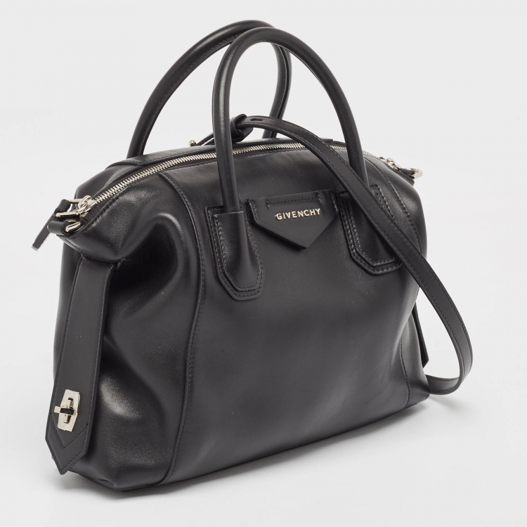 Pre Owned Givenchy Black Leather Small Soft Antigona Satchel