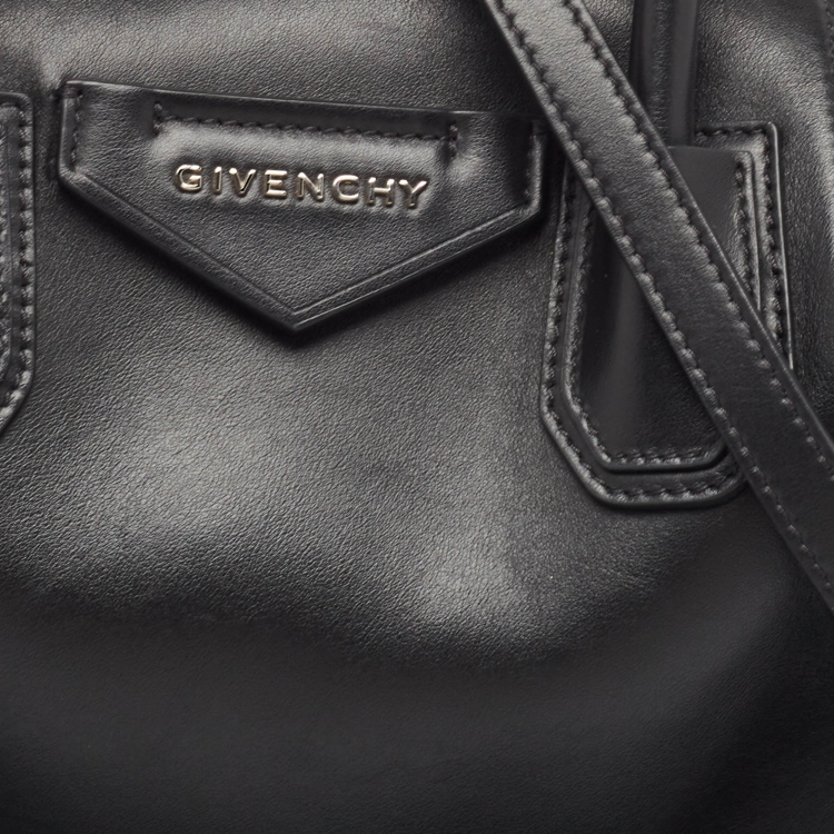 Pre Owned Givenchy Black Leather Small Soft Antigona Satchel