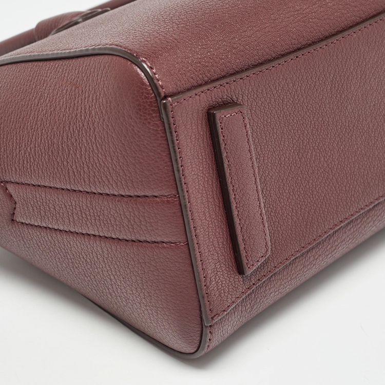Pre Owned Givenchy Burgundy Leather Small Antigona Satchel