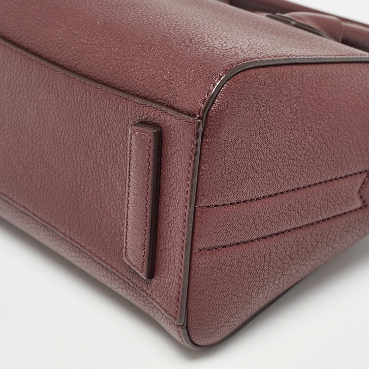 Pre Owned Givenchy Burgundy Leather Small Antigona Satchel