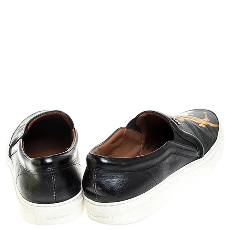 Pre Owned Givenchy Black Leather Bambi Skate Sneakers Size 40