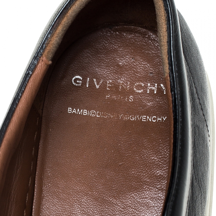 Pre Owned Givenchy Black Leather Bambi Skate Sneakers Size 40