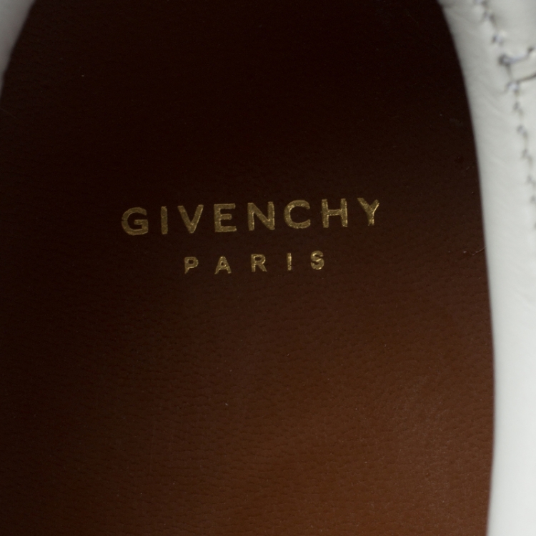 Pre Owned Givenchy White Leather Urban Street Low Top Sneakers Size 36