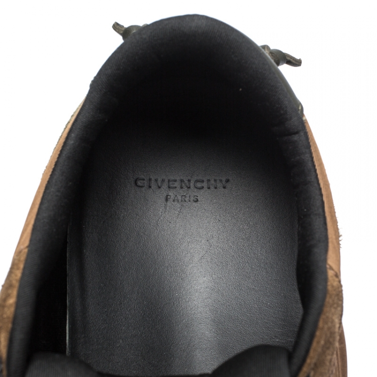 Pre Owned Givenchy Multicolor Leather, Suede, And Mesh Runner Active Low Sneakers Size 43