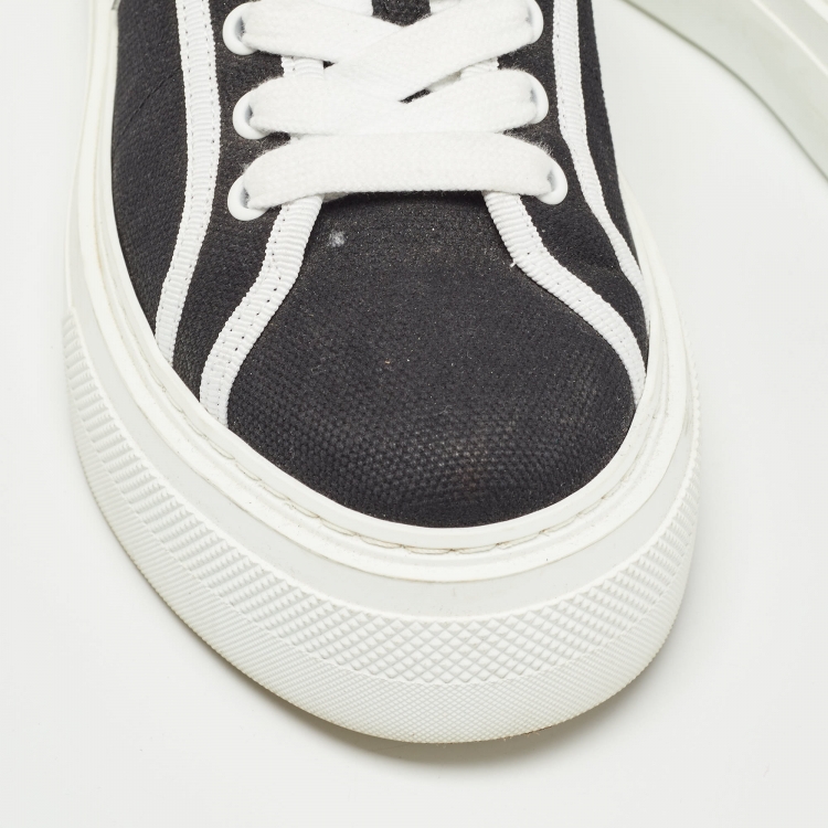 Pre Owned Givenchy Black Canvas City Platform Sneakers Size 37