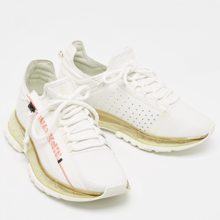مملوكة مسبقًا Givenchy White Leather Low Top Sneakers Size 39