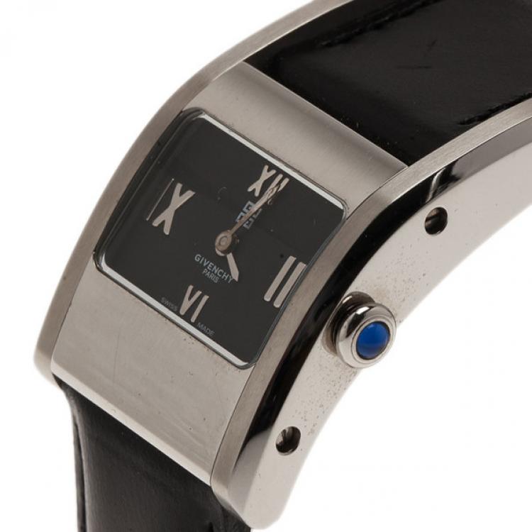 Pre Owned Givenchy Black Stainless Steel Classic Women's Wristwatch 25MM
