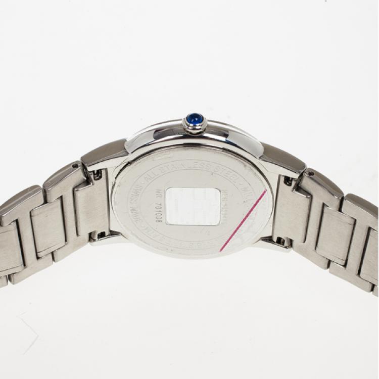 Pre Owned Givenchy White Stainless Steel Millesime  Women's Wristwatch 32MM 