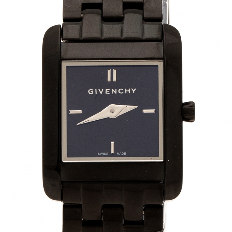 Pre Owned Givenchy Black PVD Coated Stainless Steel GV.5200S Women's Wristwatch 22 mm