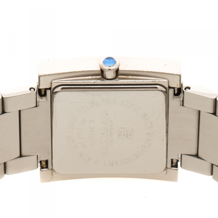 Pre Owned Givenchy Peach Stainless Steel Apsaras Women's Wristwatch 27 mm
