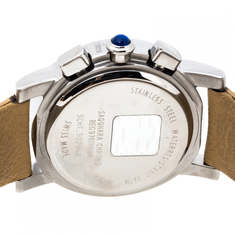Pre Owned Givenchy Mother of Pearl Stainless Steel Diamonds Saqqhara Women's Wristwatch 36 mm