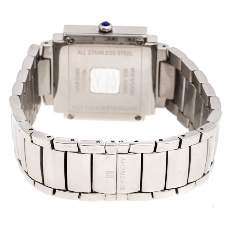 Pre Owned Givenchy Silver Stainless Steel New Apsaras REG.800411 Women's Wristwatch 35MM