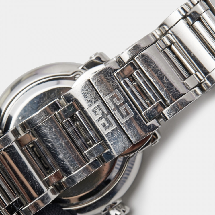 Pre Owned Givenchy White Stainless Steel Diamond GV.5202L Women's Wristwatch 36 mm