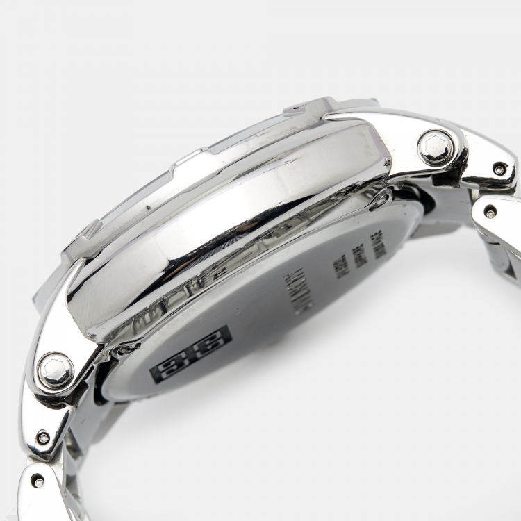 Pre Owned Givenchy White Stainless Steel Diamond GV.5202L Women's Wristwatch 36 mm