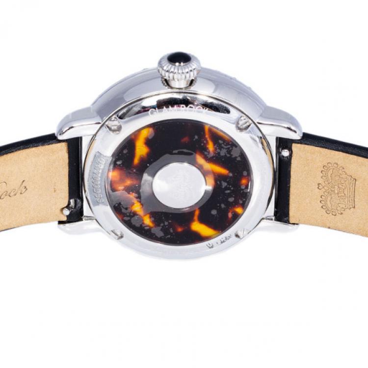 Pre Owned Glam Rock Diamond Stainless Steel Bal Harbour GR77033DSS Women's Wristwatch 40MM