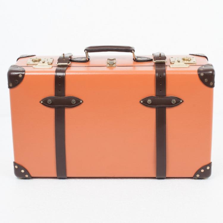 Pre Owned Globe-Trotter Orange 3 Piece Luggage Set