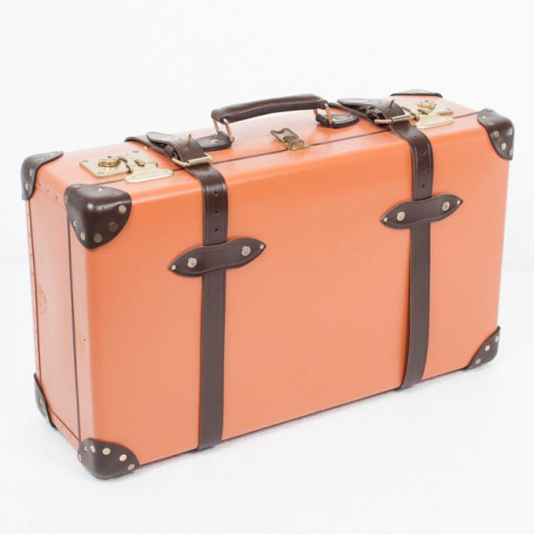 Pre Owned Globe-Trotter Orange 3 Piece Luggage Set