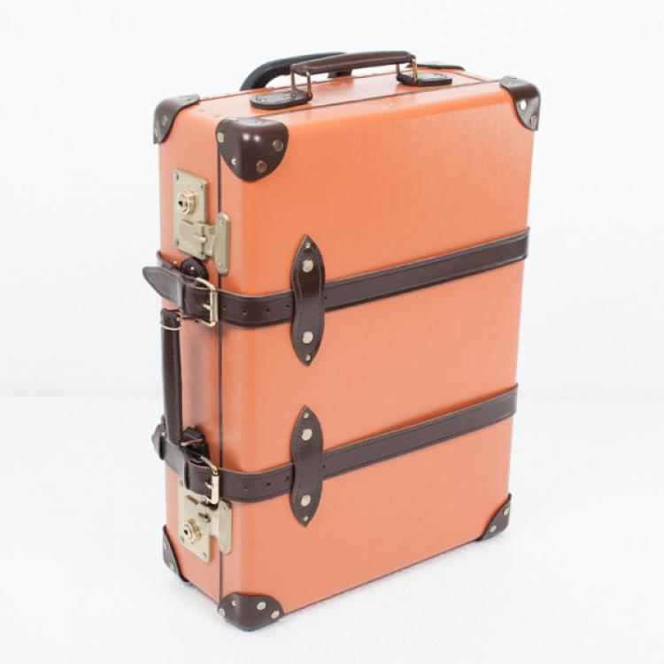 Pre Owned Globe-Trotter Orange 3 Piece Luggage Set