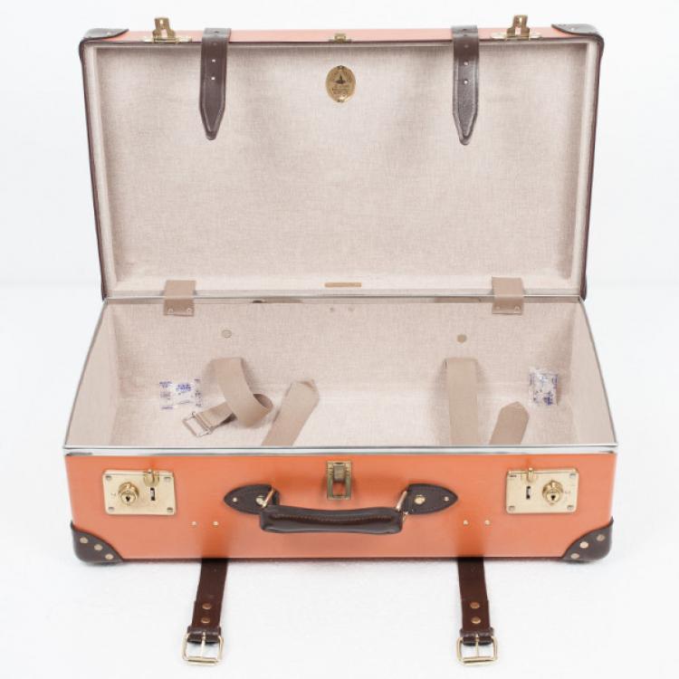 Pre Owned Globe-Trotter Orange 3 Piece Luggage Set