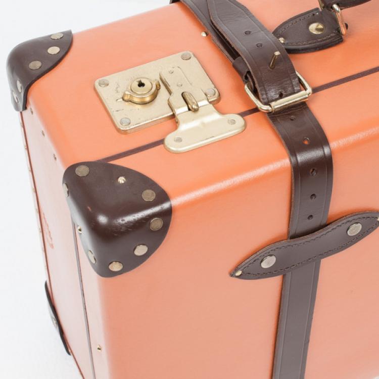 Pre Owned Globe-Trotter Orange 3 Piece Luggage Set