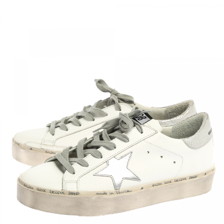مملوكة مسبقًا Golden Goose White Leather Clean Superstar Low Top Sneakers Size 40