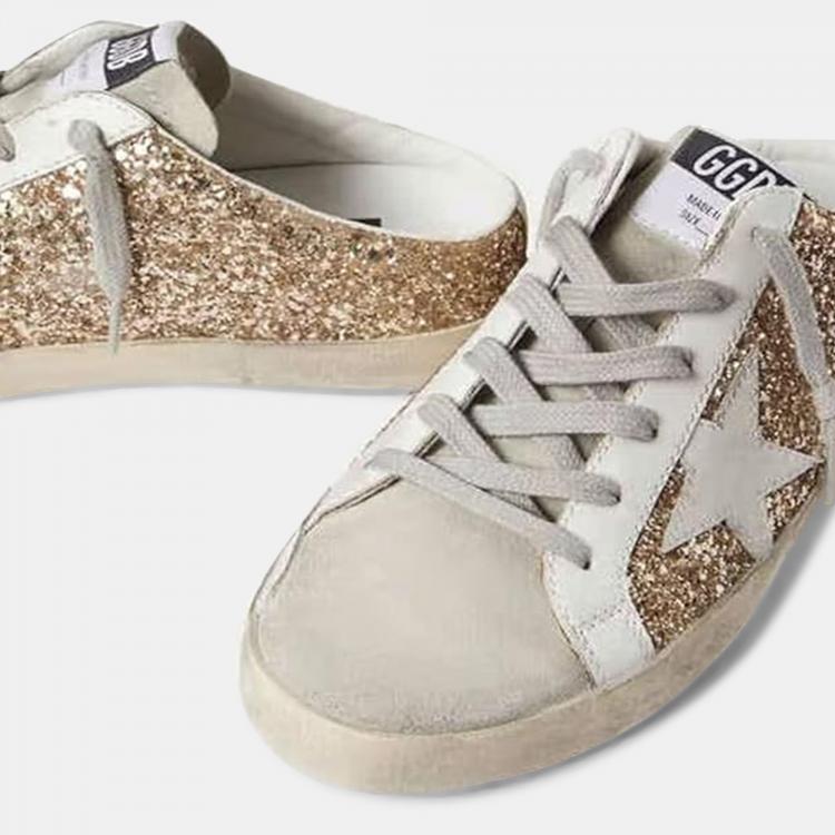 Pre Owned Golden Goose Gold leather Muller EU 38