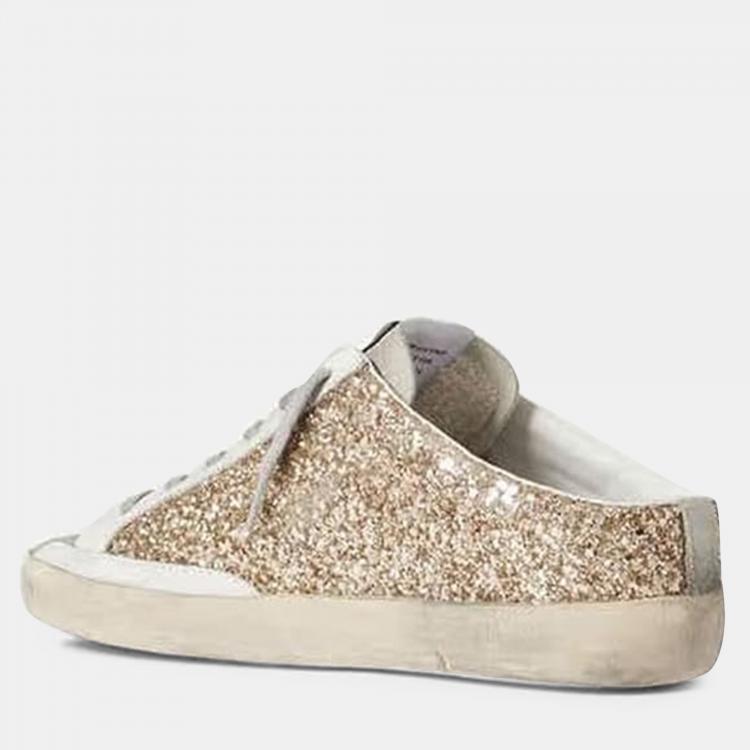 Pre Owned Golden Goose Gold leather Muller EU 38