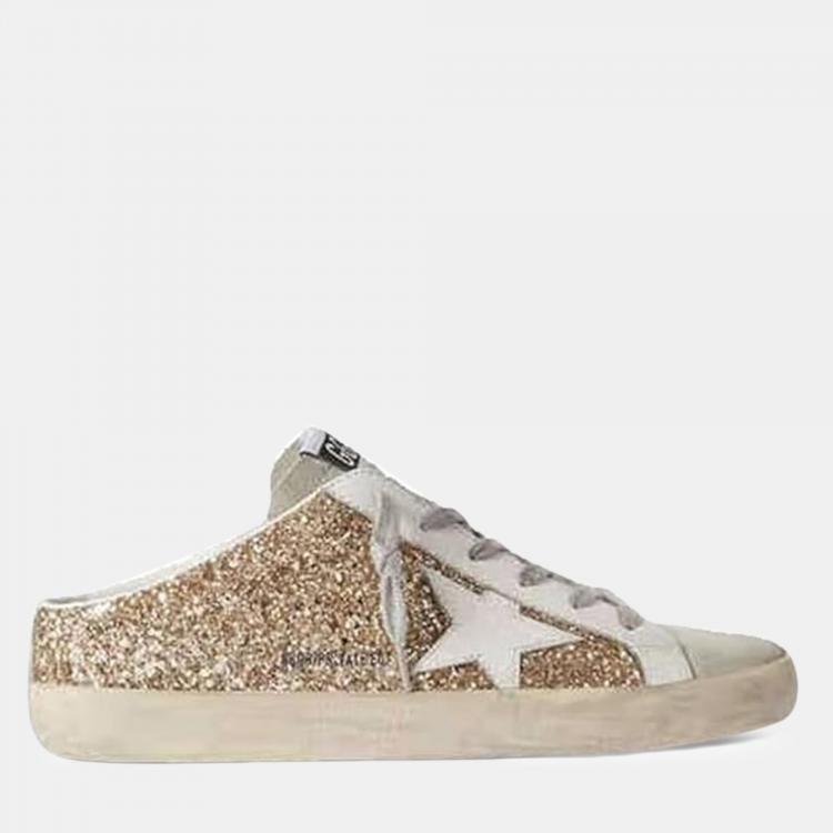 Pre Owned Golden Goose Gold leather Muller EU 38
